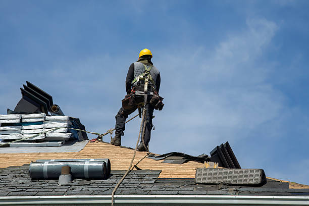 Professional Roof Replacement technician working in Homer, MI